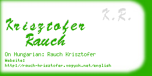 krisztofer rauch business card